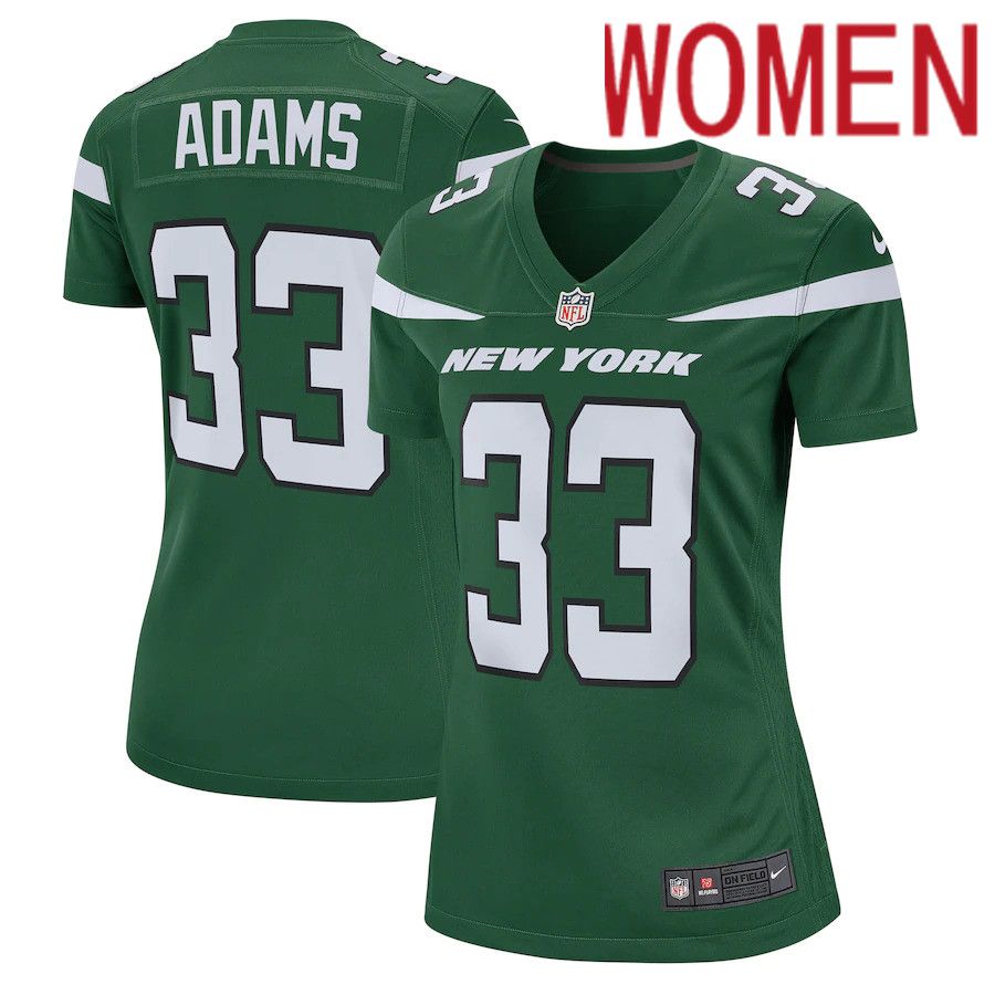 Women New York Jets #33 Jamal Adams Nike Gotham Green Game Player NFL Jersey->women nfl jersey->Women Jersey